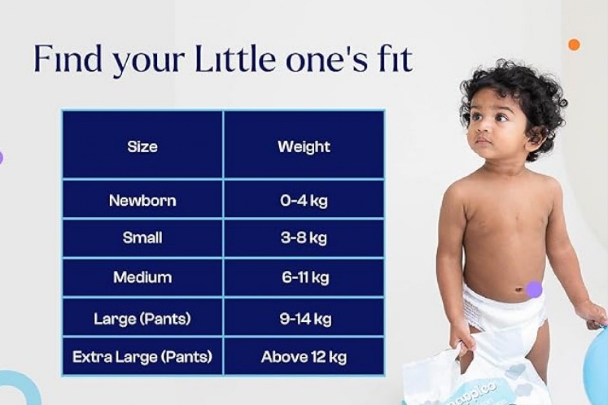 Nappico Super Soft Bamboo Diaper Small(3-6Kg) (25 pcs in a pack)